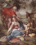 unknow artist The rest on the flight into egypt Sweden oil painting artist